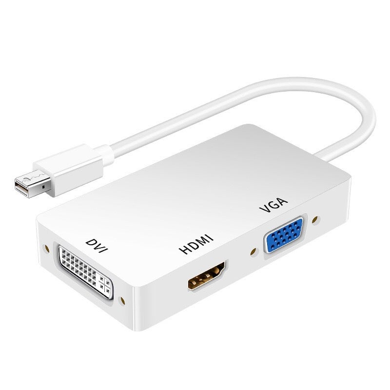 كابل محول Dp Minidp إلى Hdmi+Vga+Dvi ثلاثي في واحد Thunderbolt Hd لمحول فيديو الكمبيوتر - Image 5